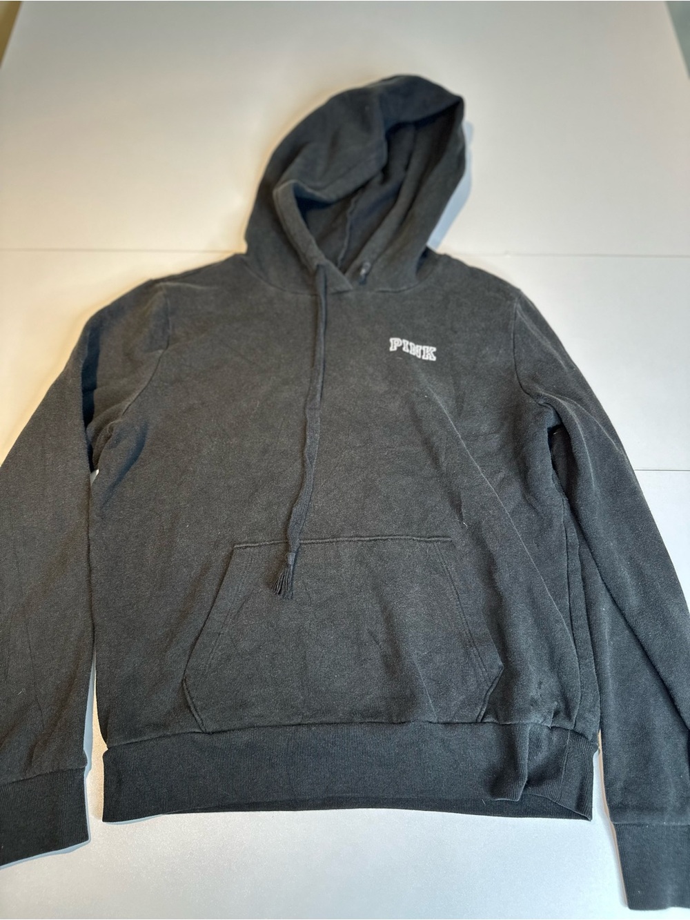 PINK Victoria's Secret Black Men's Hoodie with Small Chest Logo